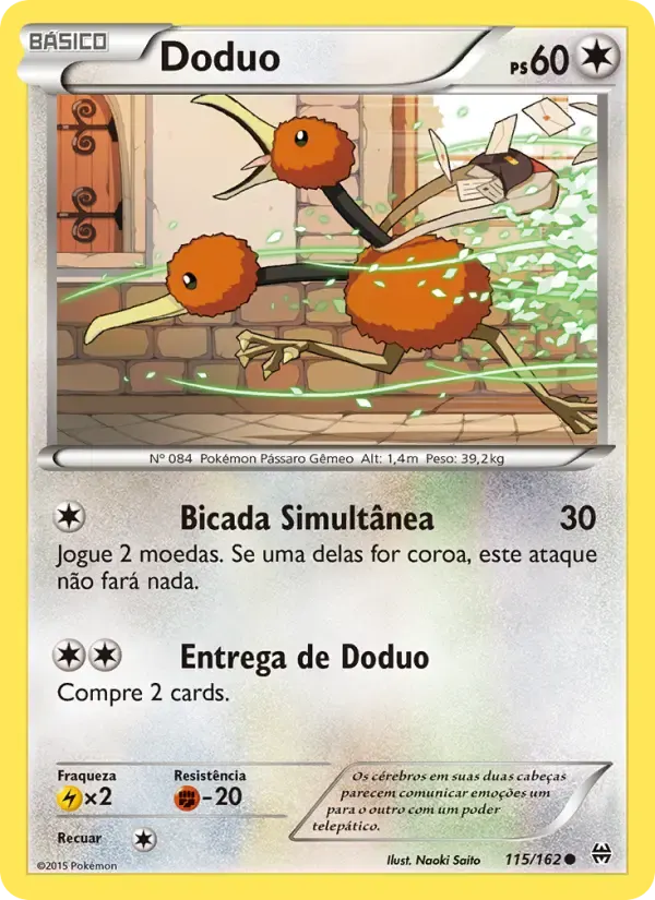 Doduo — Turbo Revolução 115 Portuguese Pokémon card