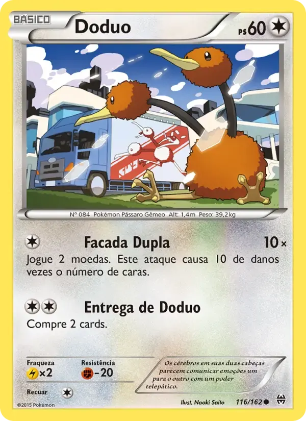 Doduo — Turbo Revolução 116 Portuguese Pokémon card