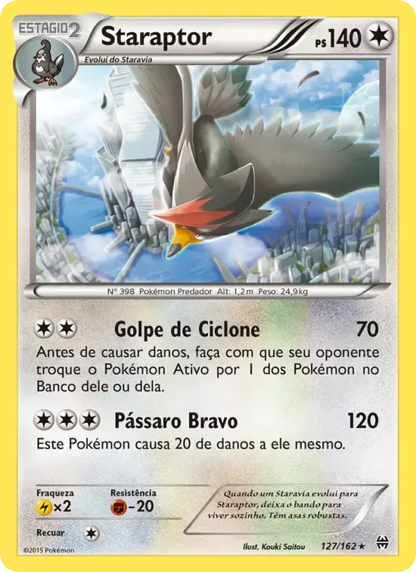 Staraptor — Turbo Revolução 127 Portuguese Pokémon card