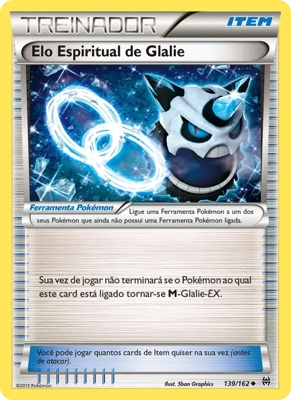 Elo Espiritual de Glalie — Turbo Revolução 139 Portuguese Pokémon card