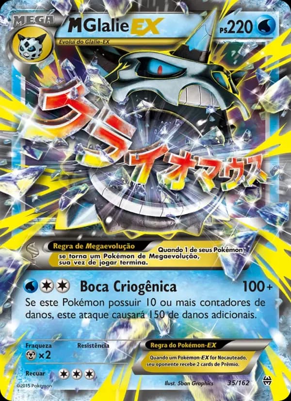 M-Glalie EX — Turbo Revolução 35 Portuguese Pokémon card