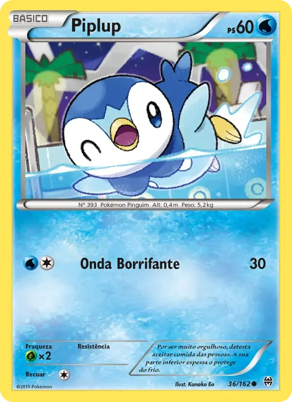 Piplup — Turbo Revolução 36 Portuguese Pokémon card