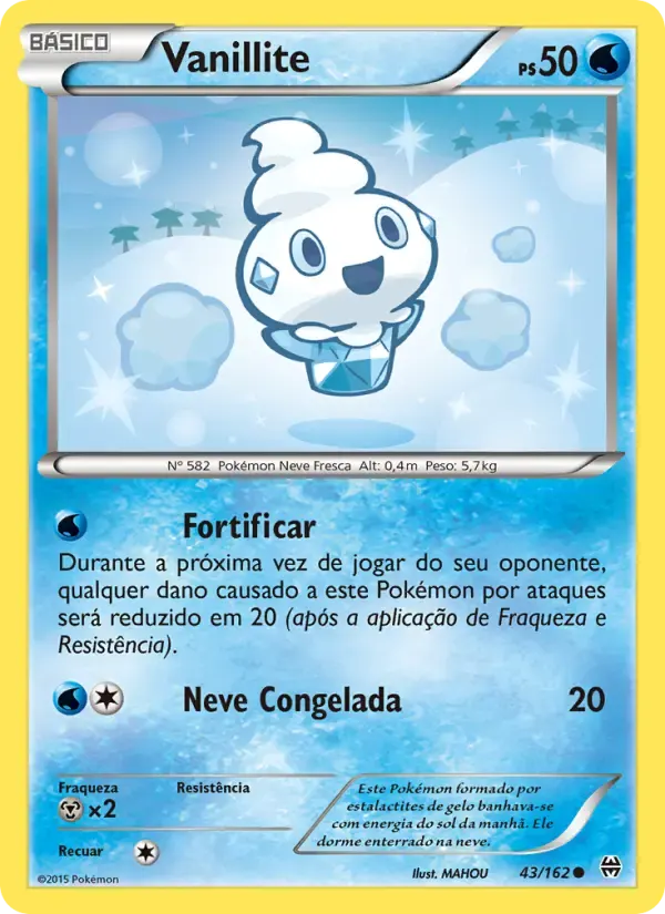 Vanillite — Turbo Revolução 43 Portuguese Pokémon card