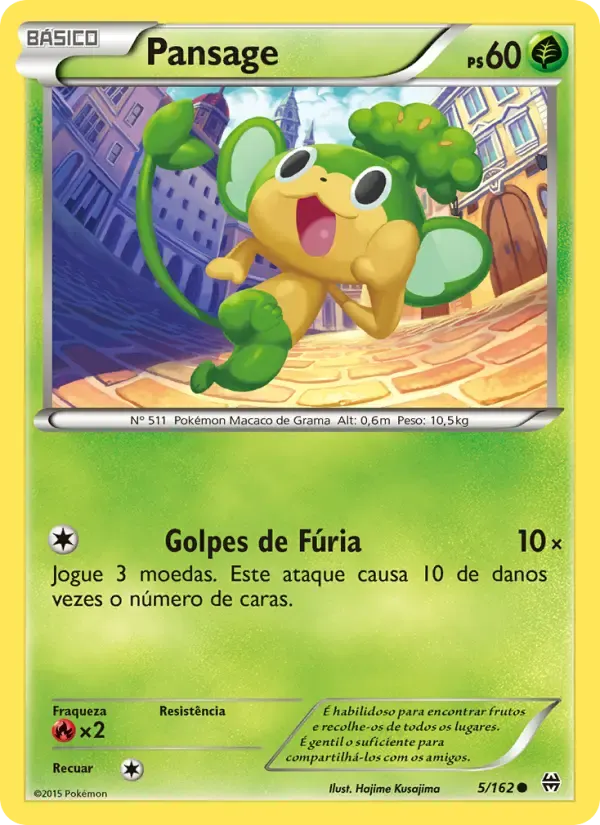 Pansage — Turbo Revolução 5 Portuguese Pokémon card