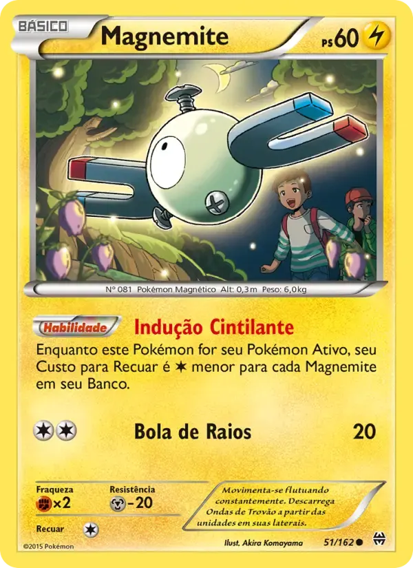 Magnemite — Turbo Revolução 51 Portuguese Pokémon card