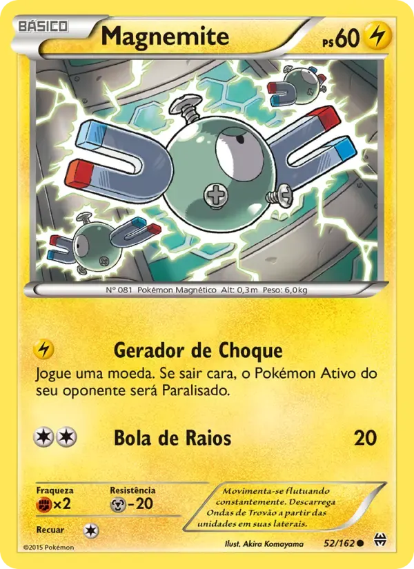 Magnemite — Turbo Revolução 52 Portuguese Pokémon card