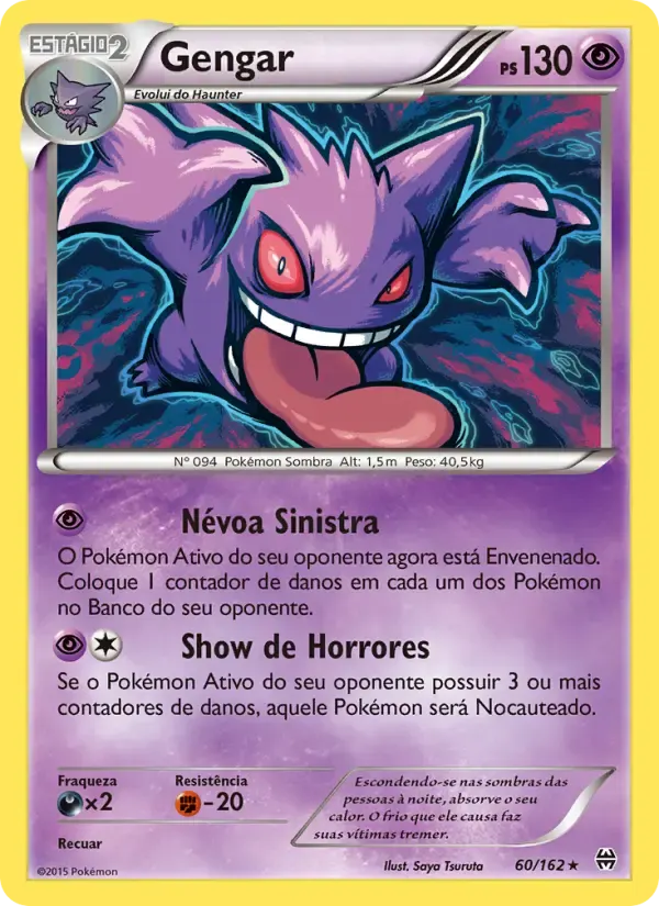Gengar — Turbo Revolução 60 Portuguese Pokémon card