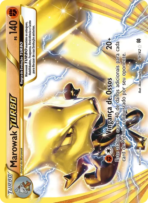 Marowak TURBO — Turbo Revolução 79 Portuguese Pokémon card