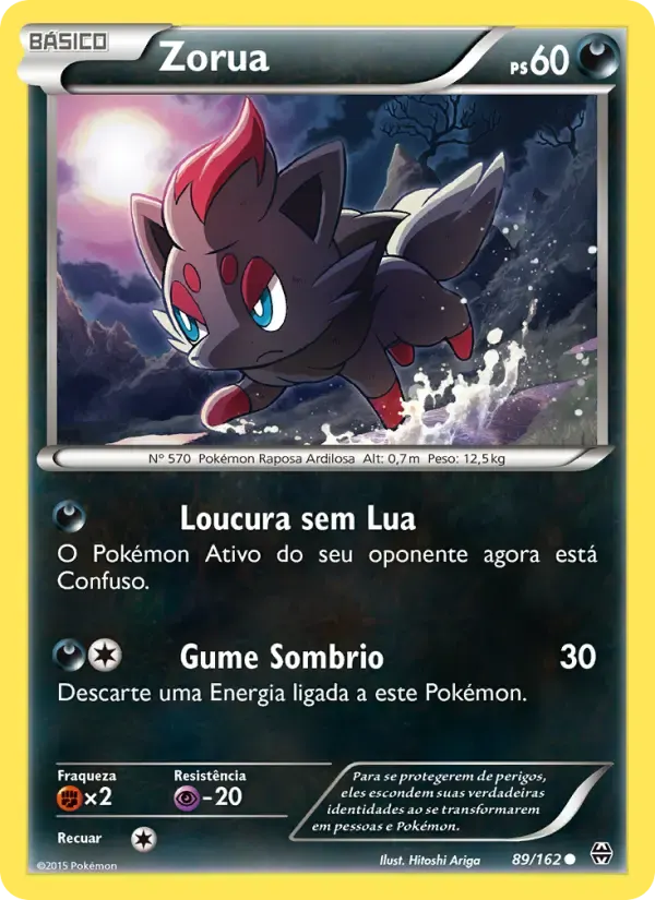 Zorua — Turbo Revolução 89 Portuguese Pokémon card