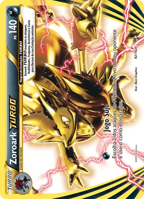 Zoroark TURBO — Turbo Revolução 92 Portuguese Pokémon card