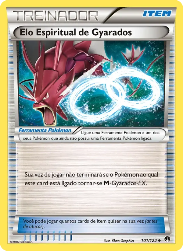 Elo Espiritual de Gyarados — Turbo Colisão 101 Portuguese Pokémon card