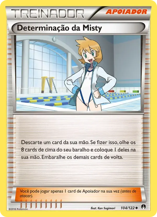 Determinação da Misty — Turbo Colisão 104 Portuguese Pokémon card