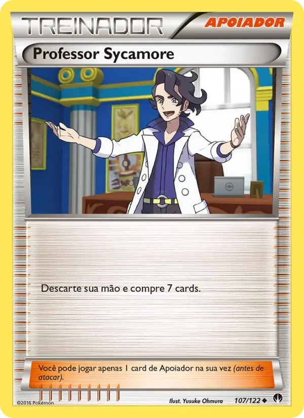 Professor Sycamore — Turbo Colisão 107 Portuguese Pokémon card