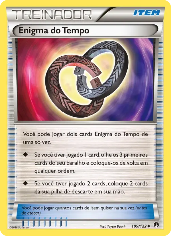 Enigma do Tempo — Turbo Colisão 109 Portuguese Pokémon card
