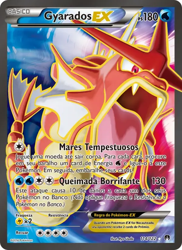 Gyarados EX — Turbo Colisão 114 Portuguese Pokémon card