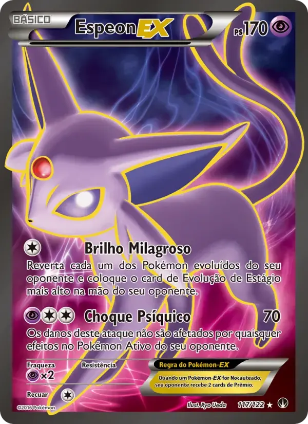 Espeon EX — Turbo Colisão 117 Portuguese Pokémon card