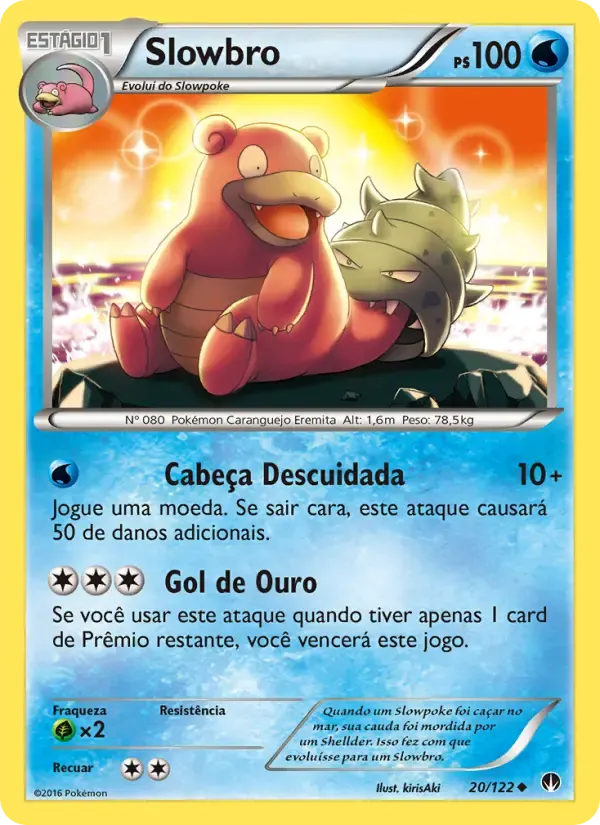 Slowbro — Turbo Colisão 20 Portuguese Pokémon card