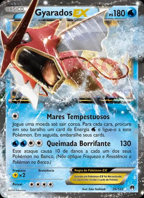 Gyarados EX — Turbo Colisão 26 Portuguese Pokémon card