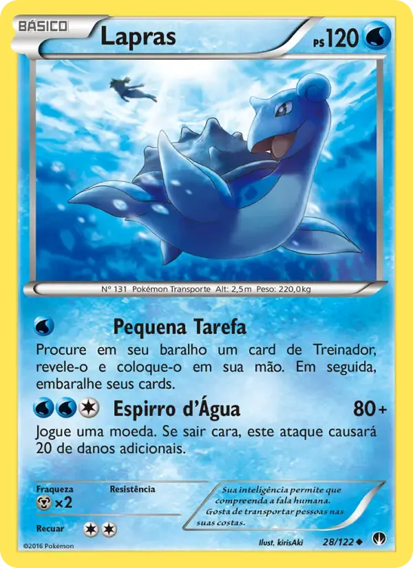 Lapras — Turbo Colisão 28 Portuguese Pokémon card