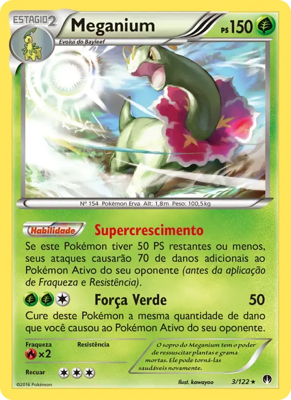 Meganium — Turbo Colisão 3 Portuguese Pokémon card