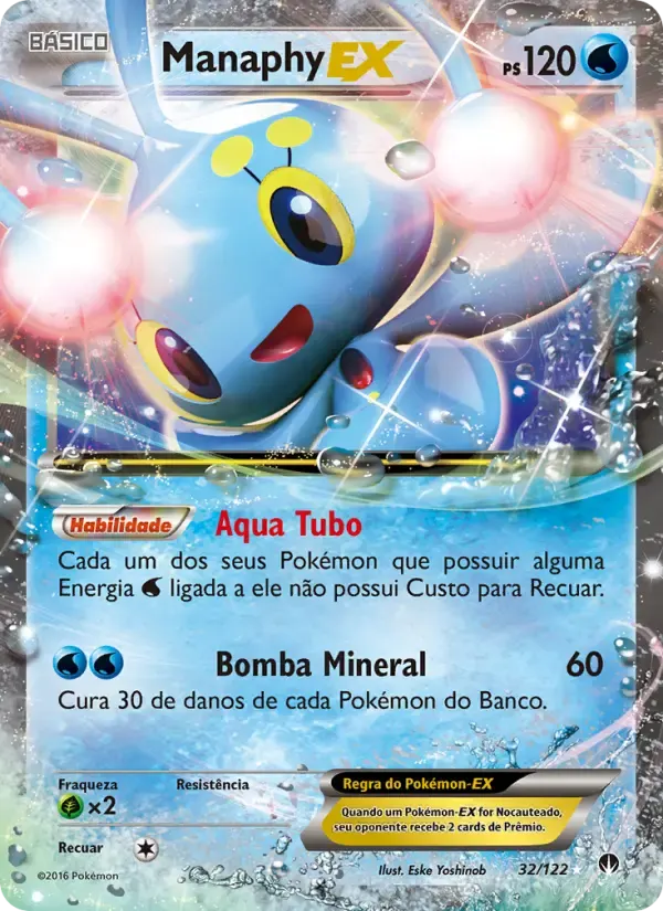 Manaphy EX — Turbo Colisão 32 Portuguese Pokémon card