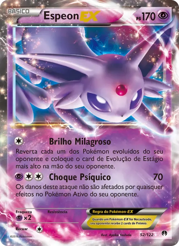 Espeon EX — Turbo Colisão 52 Portuguese Pokémon card