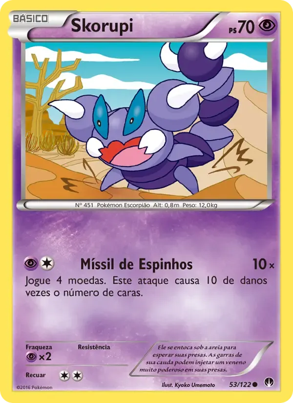 Skorupi — Turbo Colisão 53 Portuguese Pokémon card