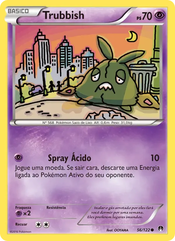 Trubbish — Turbo Colisão 56 Portuguese Pokémon card