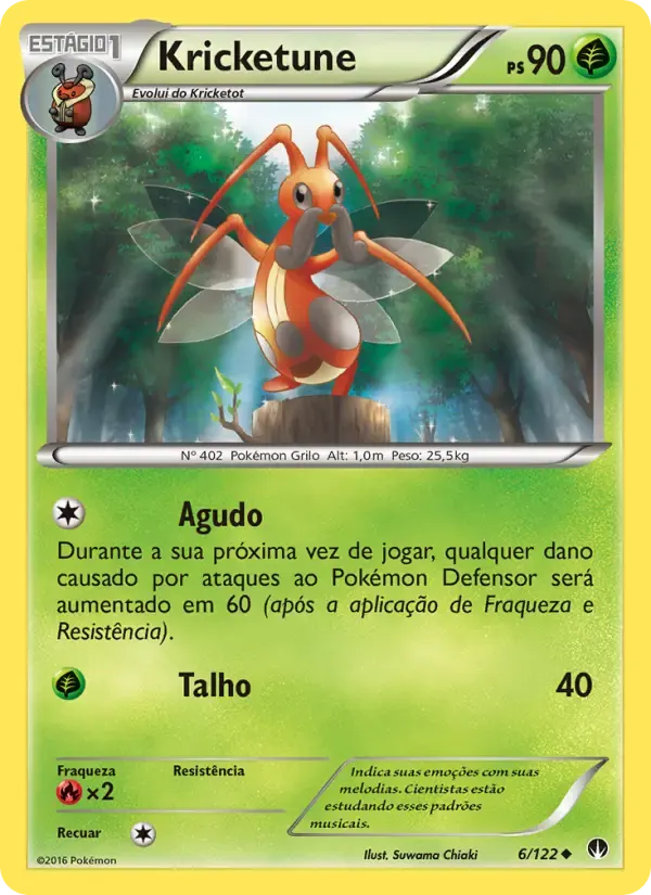 Kricketune — Turbo Colisão 6 Portuguese Pokémon card