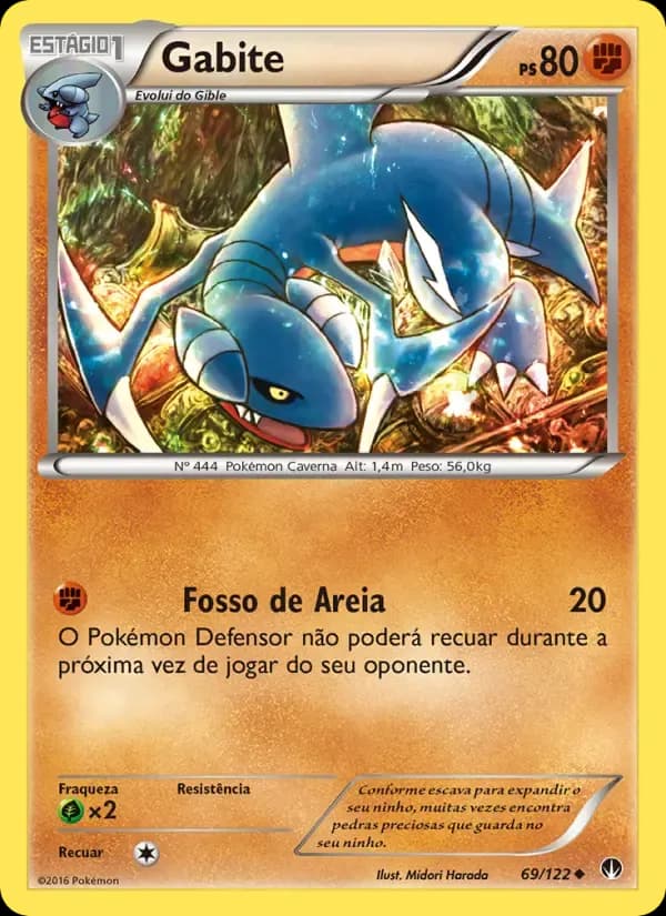 Gabite — Turbo Colisão 69 Portuguese Pokémon card