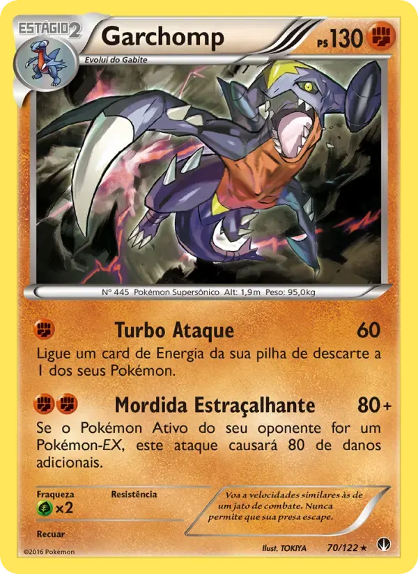 Garchomp — Turbo Colisão 70 Portuguese Pokémon card