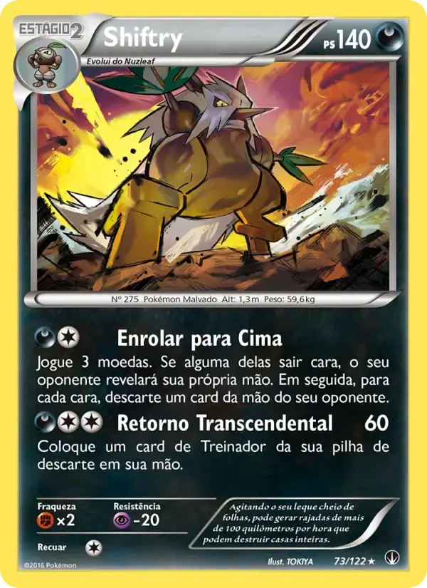 Shiftry — Turbo Colisão 73 Portuguese Pokémon card