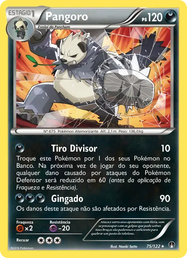 Pangoro — Turbo Colisão 75 Portuguese Pokémon card