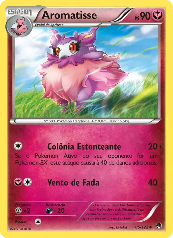 Aromatisse — Turbo Colisão 85 Portuguese Pokémon card