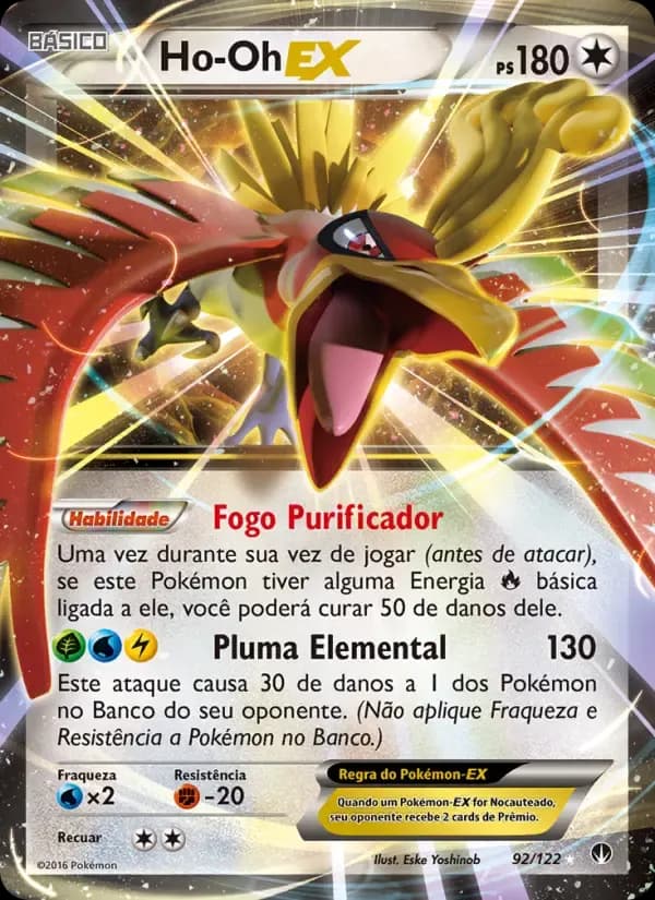 Ho-Oh EX — Turbo Colisão 92 Portuguese Pokémon card