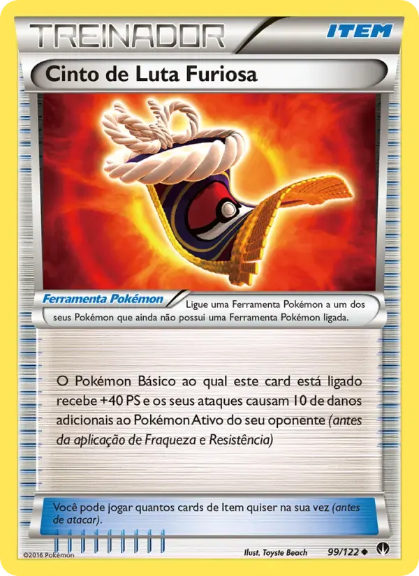 Cinto de Luta Furiosa — Turbo Colisão 99 Portuguese Pokémon card