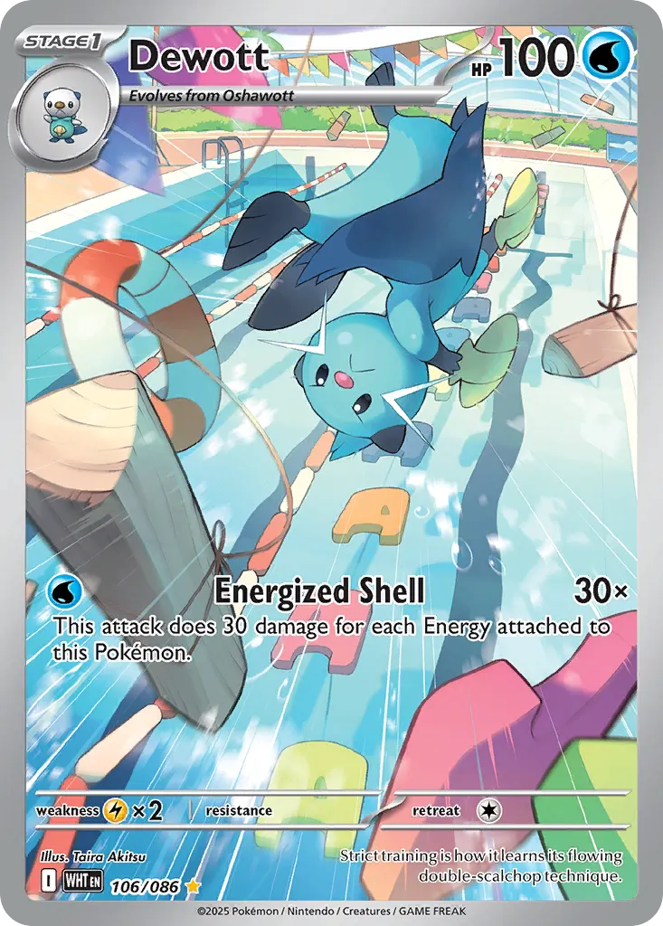 Dewott — White Flare 106 Pokémon card