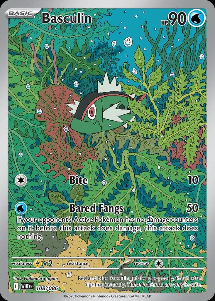 Basculin — White Flare 108 Pokémon card