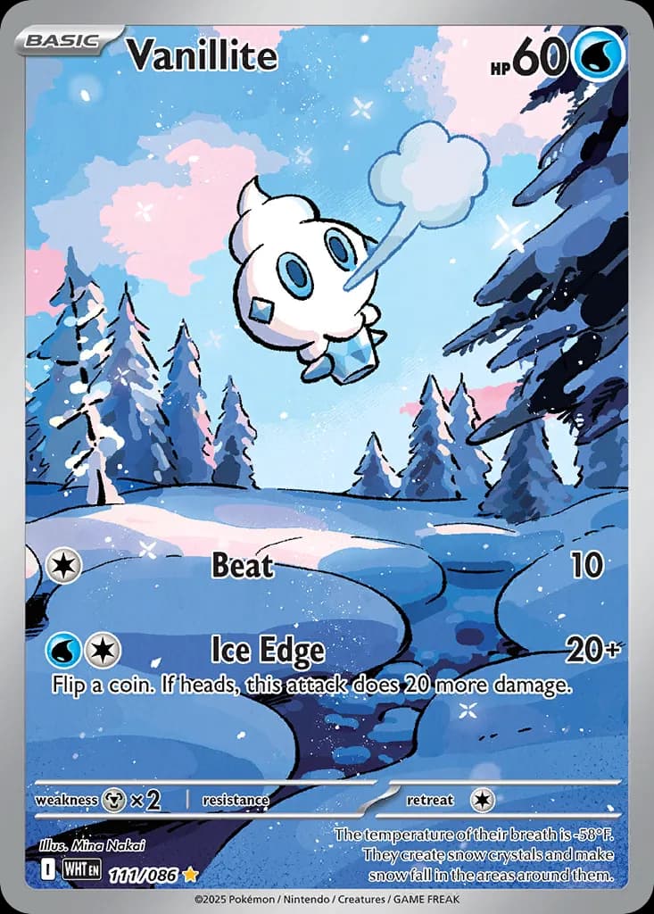 Vanillite — White Flare 111 Pokémon card