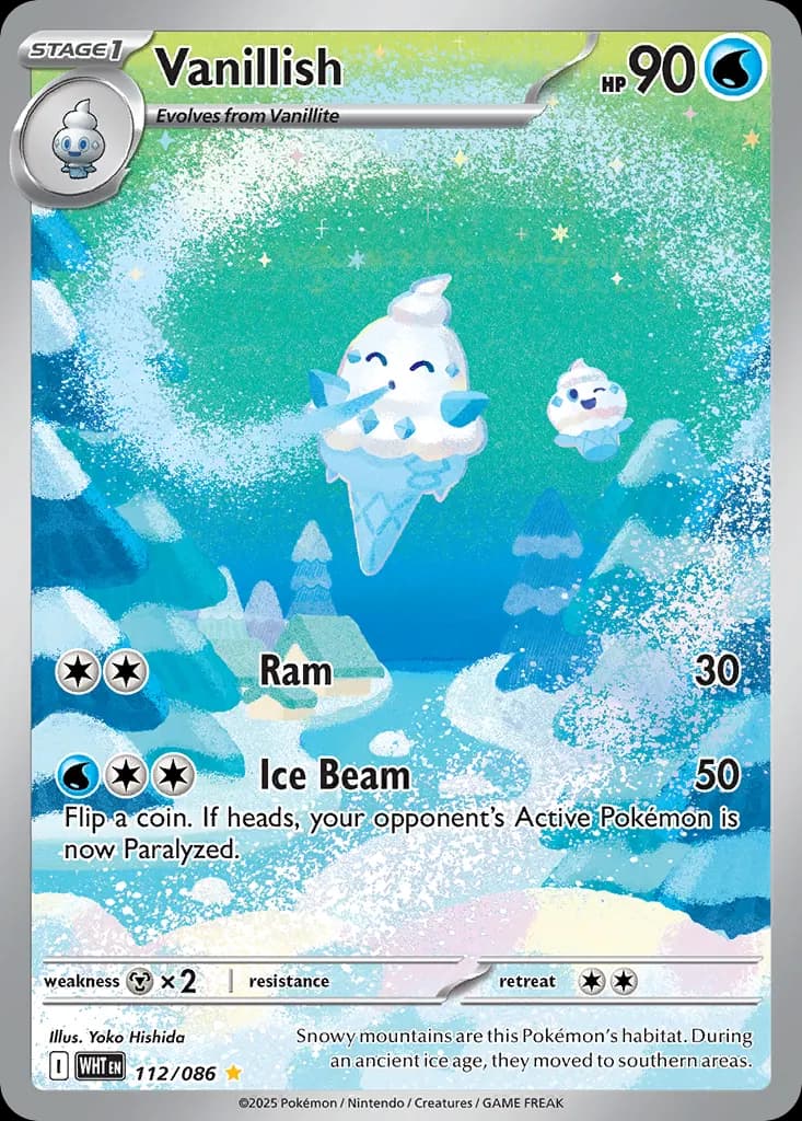 Vanillish — White Flare 112 Pokémon card