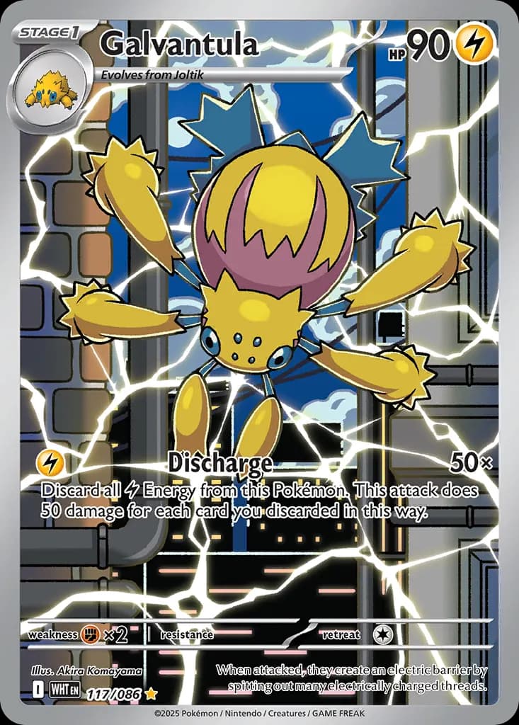 Galvantula — White Flare 117 Pokémon card