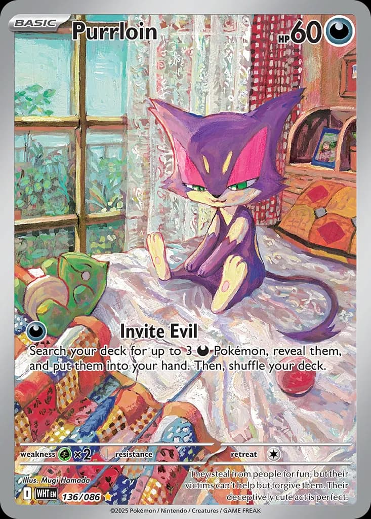 Purrloin — White Flare 136 Pokémon card