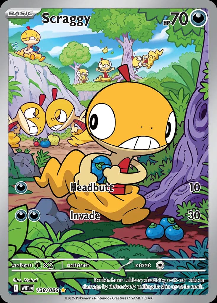 Scraggy — White Flare 138 Pokémon card