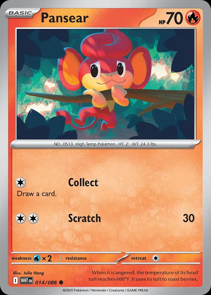 Pansear — White Flare 14 Pokémon card