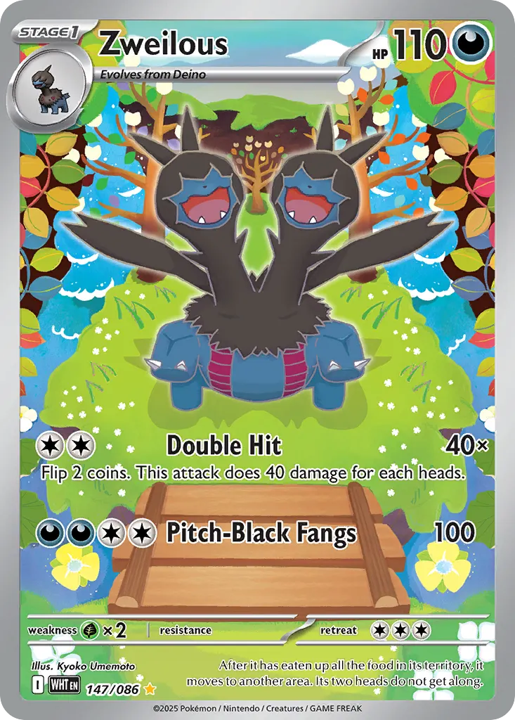 Zweilous — White Flare 147 Pokémon card