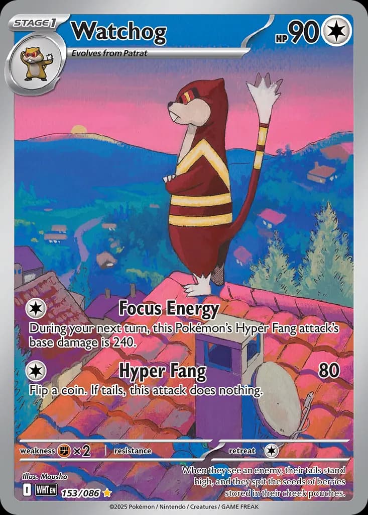 Watchog — White Flare 153 Pokémon card