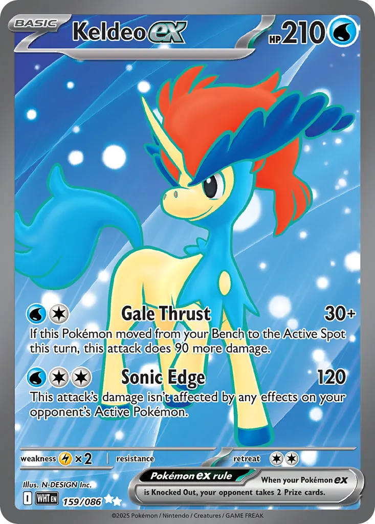 Keldeo ex — White Flare 159 Pokémon card