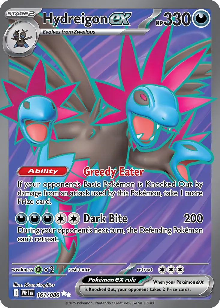 Hydreigon ex — White Flare 161 Pokémon card