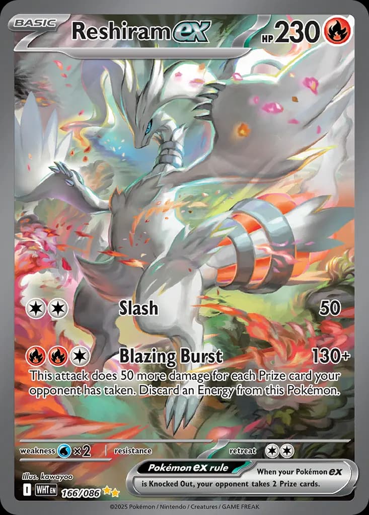 Reshiram ex — White Flare 166 Pokémon card