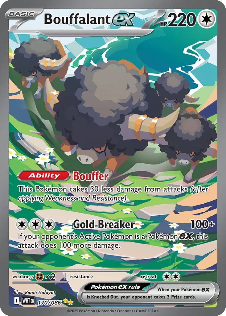 Bouffalant ex — White Flare 170 Pokémon card